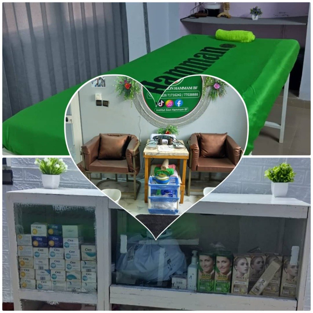 Table de Massothérapie et Vitrine Produits Naturels